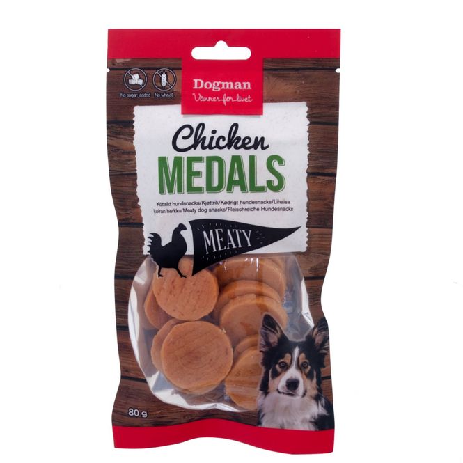 Hovedbilde Chicken Medals - hundegodbiter med kylling