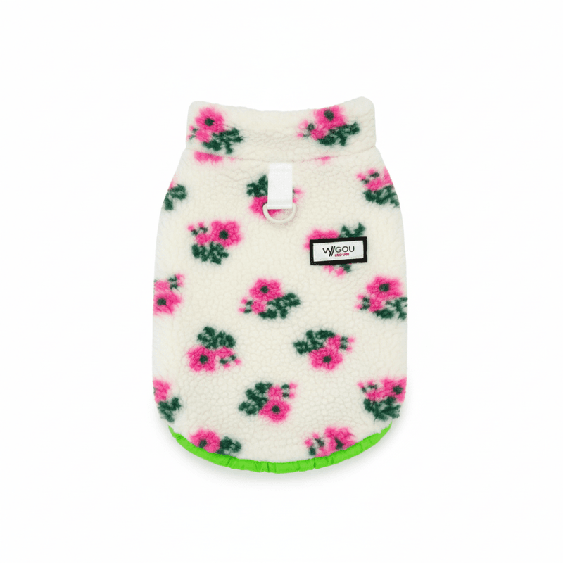 Teddy hundevest med blomster - Rosa