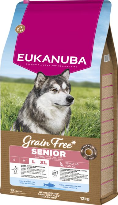 Hovedbilde Eukanuba Senior Large Grain Free Ocean Fish 12kg