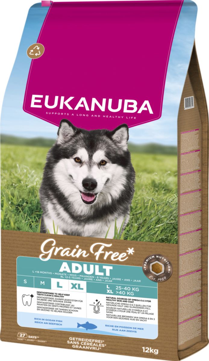 Eukanuba Adult Large Breed Grainfree Havfisk 12kg