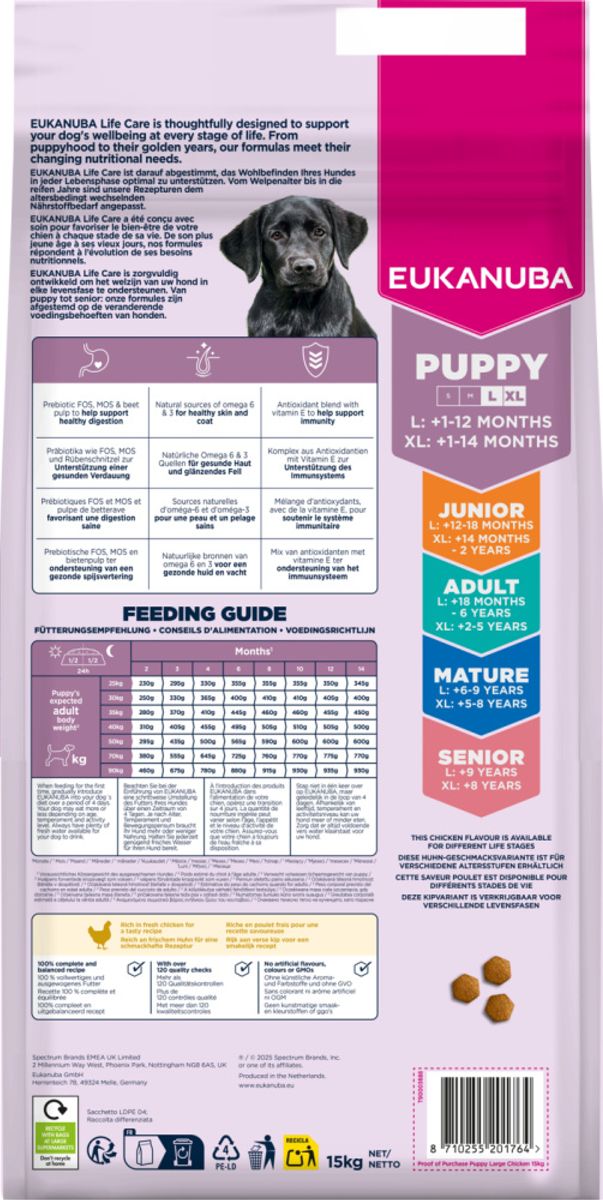 Eukanuba Puppy Large Breed Kylling 15kg