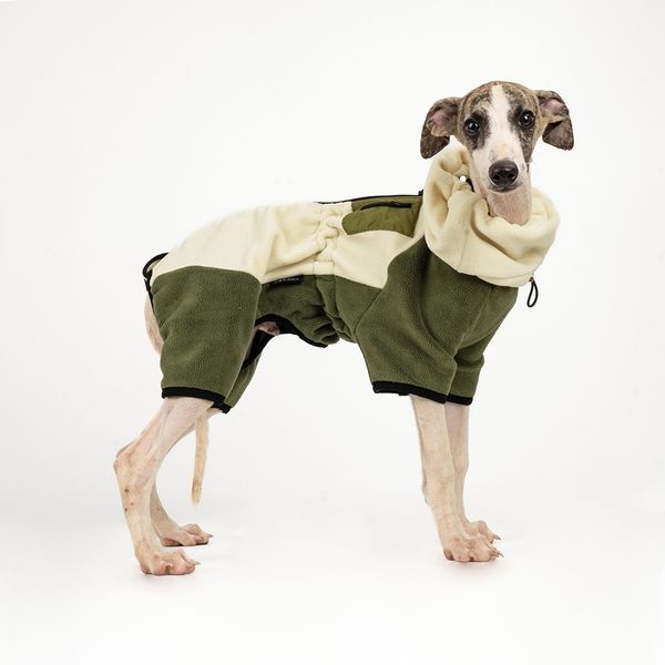 Hovedbilde Grønn og beige polarfleece hundedress