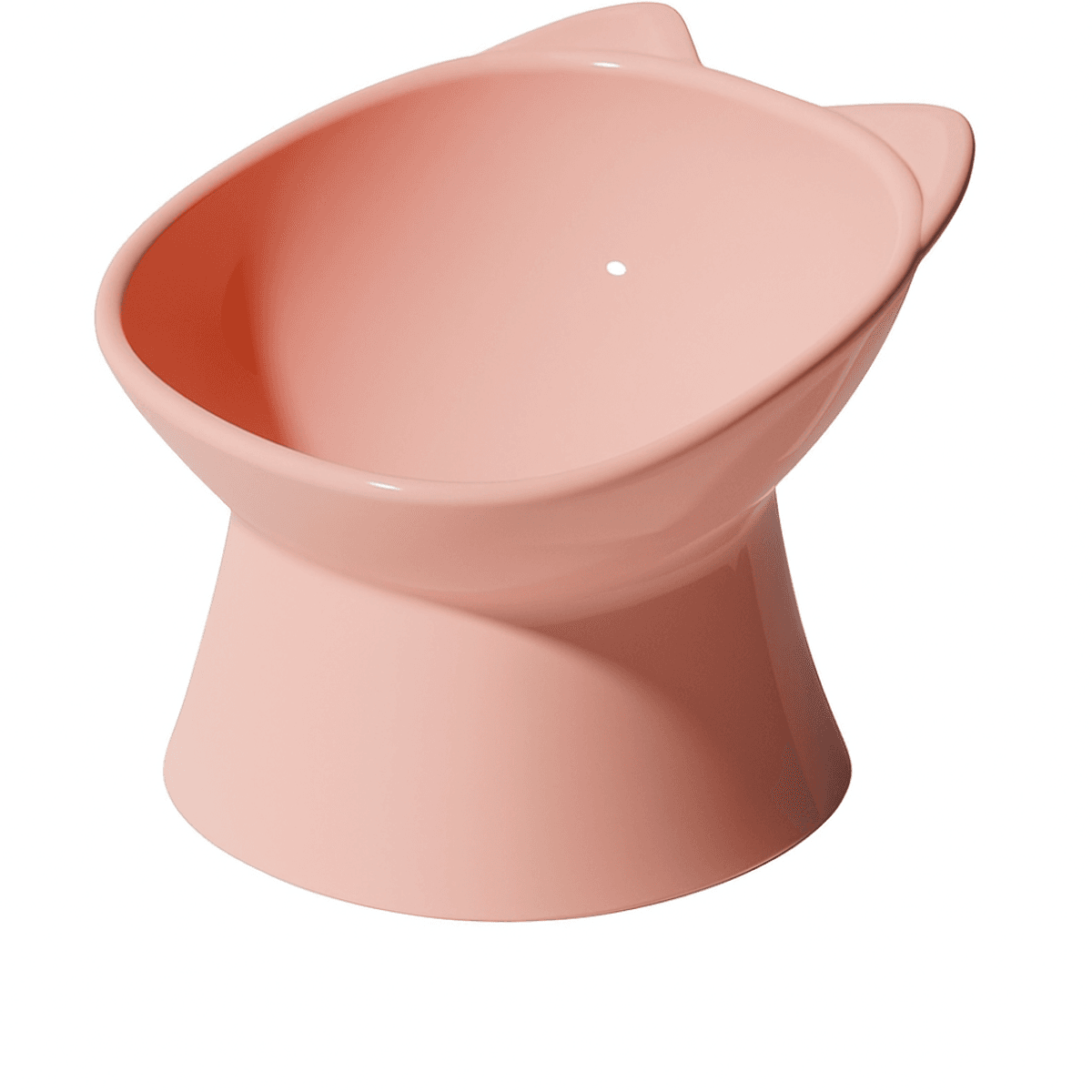 Rosa ergonomisk opphøyet designskål til katt