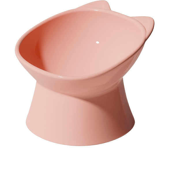 Hovedbilde Rosa ergonomisk opphøyet designskål til katt