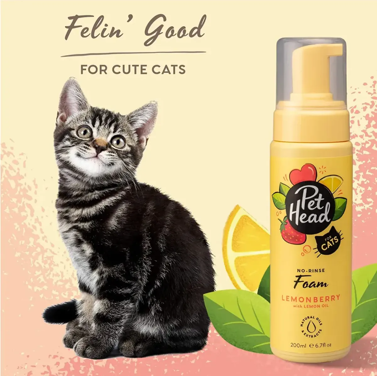 Pet Head Felin' good no rinse skum til katt