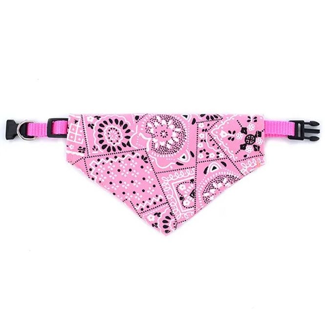 Hovedbilde Rosa fleksibelt halsbånd med mønstret bandana