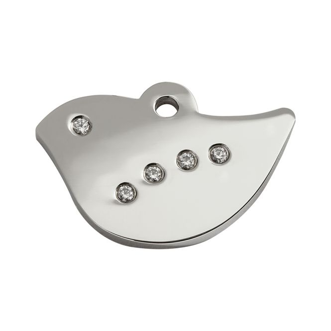 Hovedbilde ID-brikke med diamant - Fugl