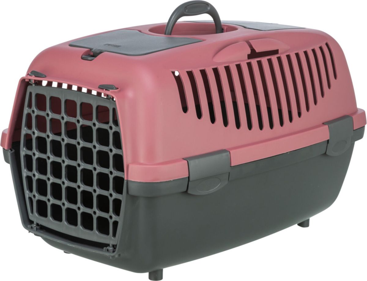 Grått/Rosa Capri 2 XS-S transportbur m/beltefeste