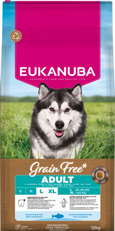Eukanuba Adult Large Breed Grainfree Havfisk 12kg