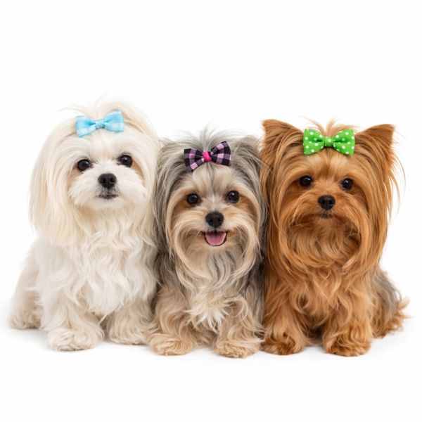 Hovedbilde 10pk enkle toppsløyfer med strikk - Fargemiks