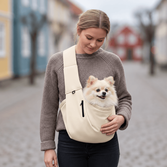Hovedbilde Beige crossbody hund- og katteveske 