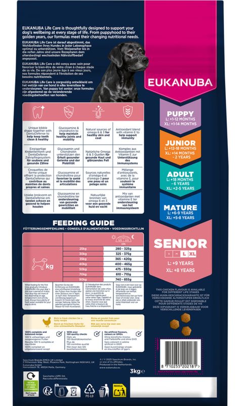 Eukanuba Senior Large Breed Kylling 3kg