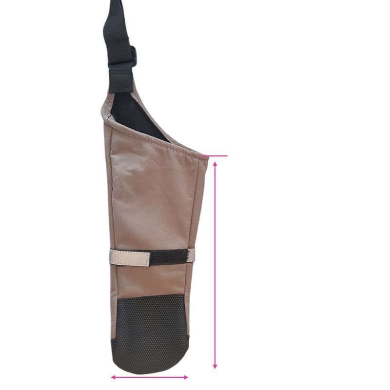Beige forede potesko som holder seg på plass - 4pk med holder