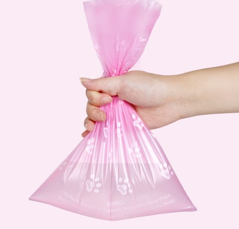 20 ruller rosa nedbrytbare hundeposer med lavendelduft (300 poser)