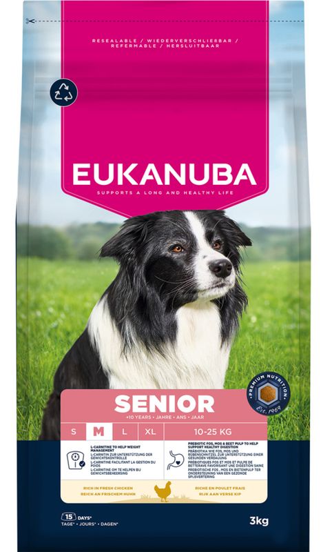 Eukanuba Senior Medium Breed kylling 3kg