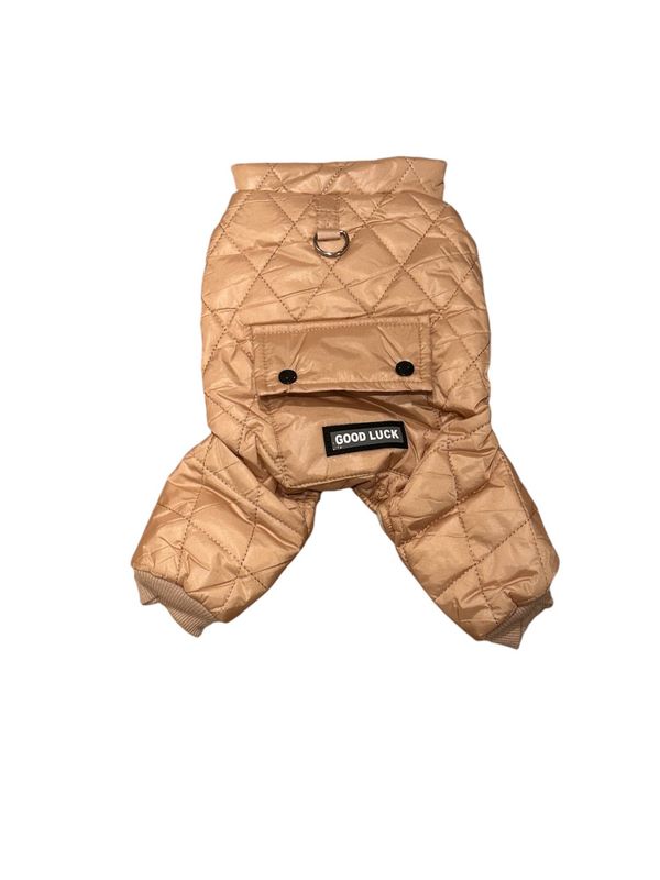 Beige vinterdress til hund