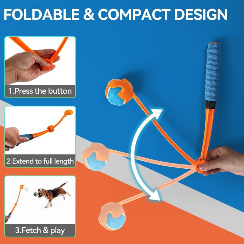 Play foldbar ballkaster til hund