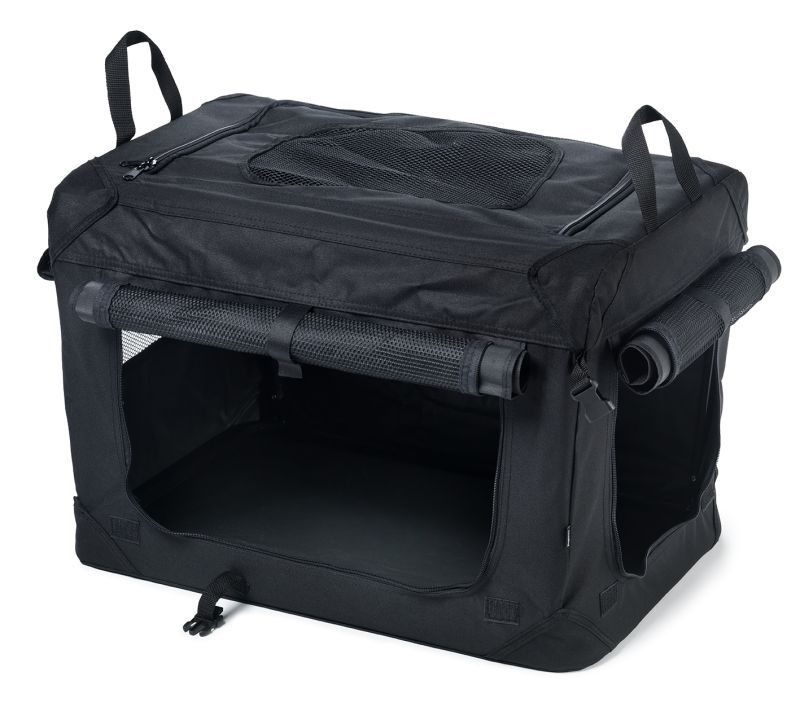 90cm XXL Sort canvas hundebur