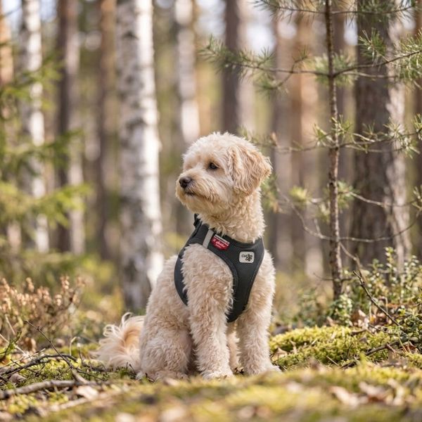 Hovedbilde Curli Clasp Air Mesh hundesele - Sort