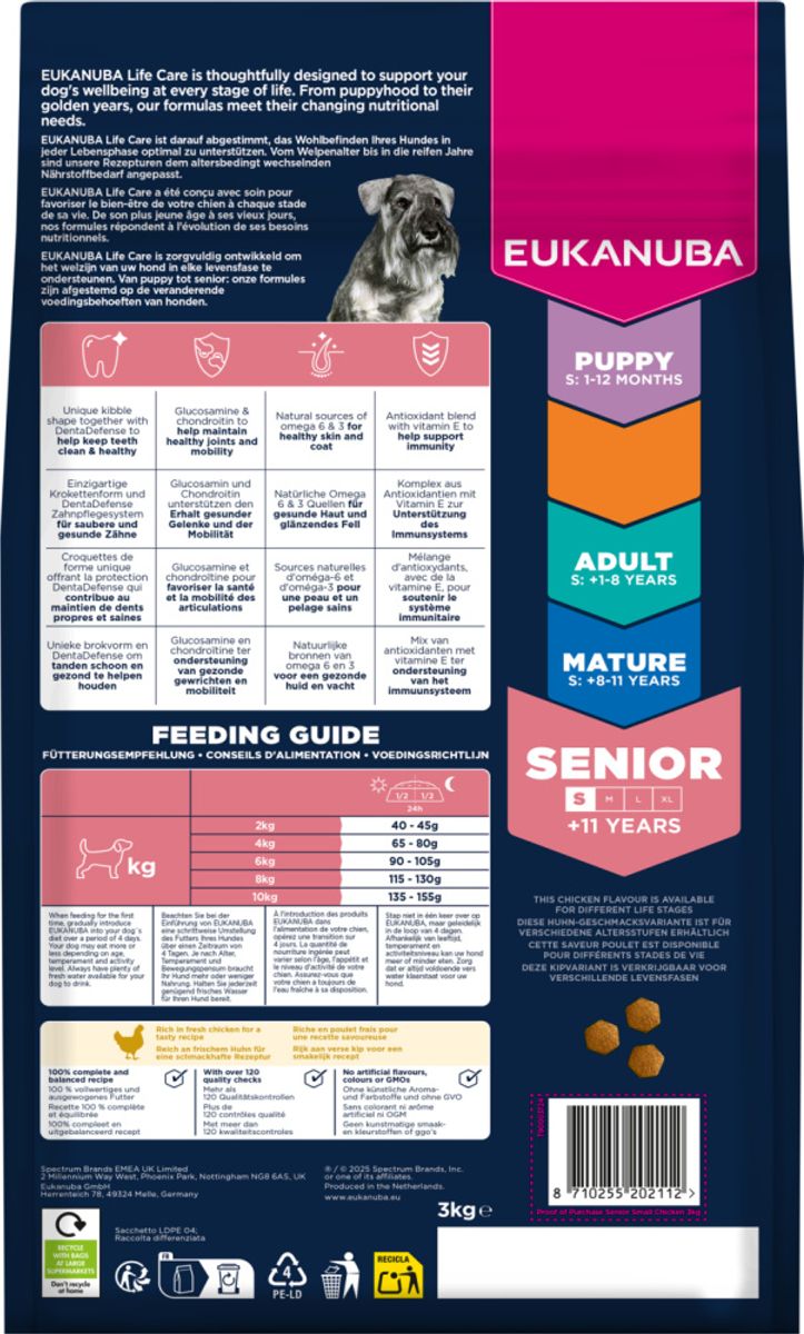 Eukanuba Senior Small Breed kylling 3kg