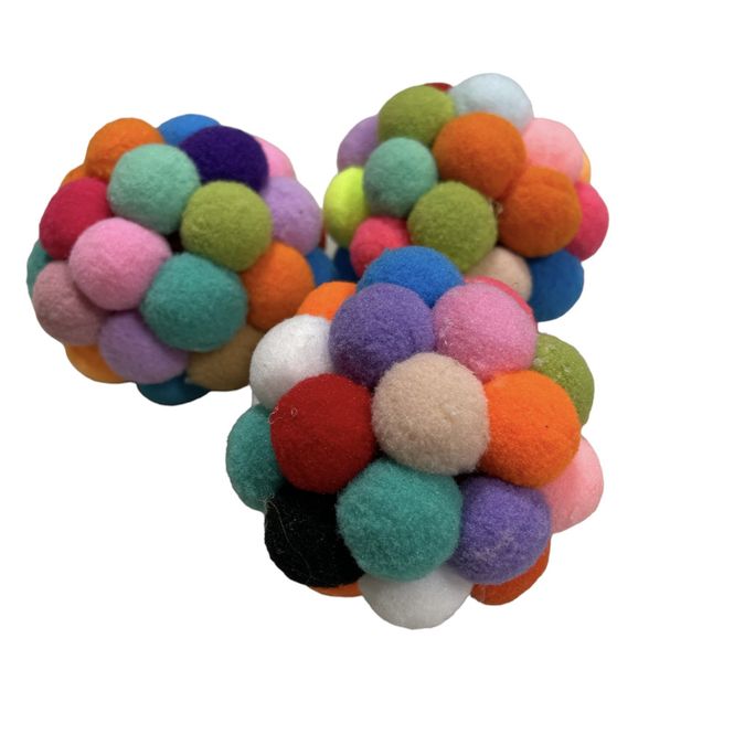 Hovedbilde Fargerik pompom katteleke