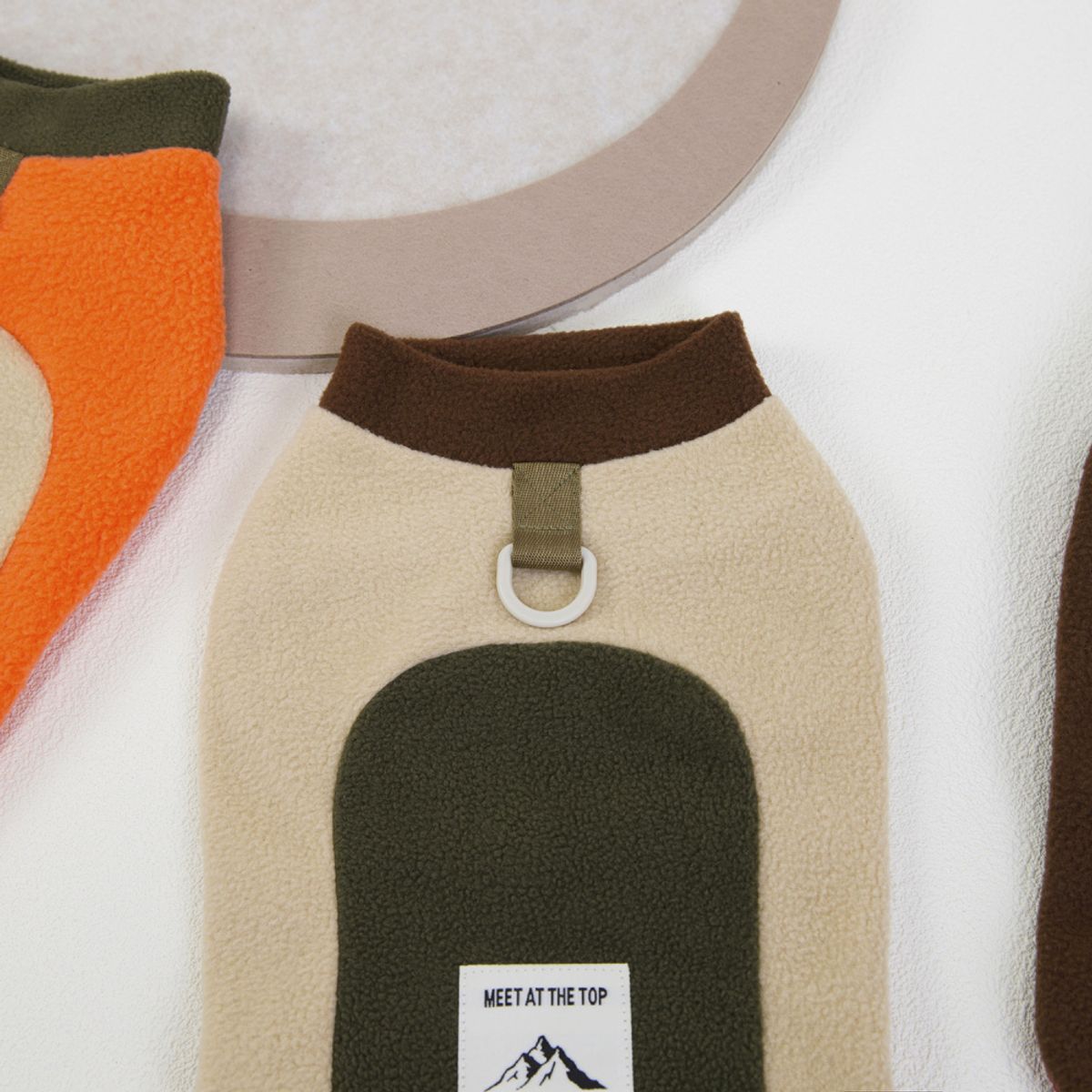 Fleece hundejakke Beige/Grønn