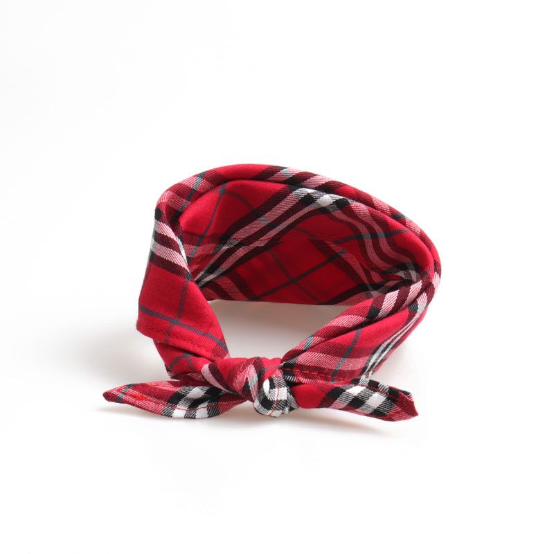 Rødt bandana skjerf til hund - Medium