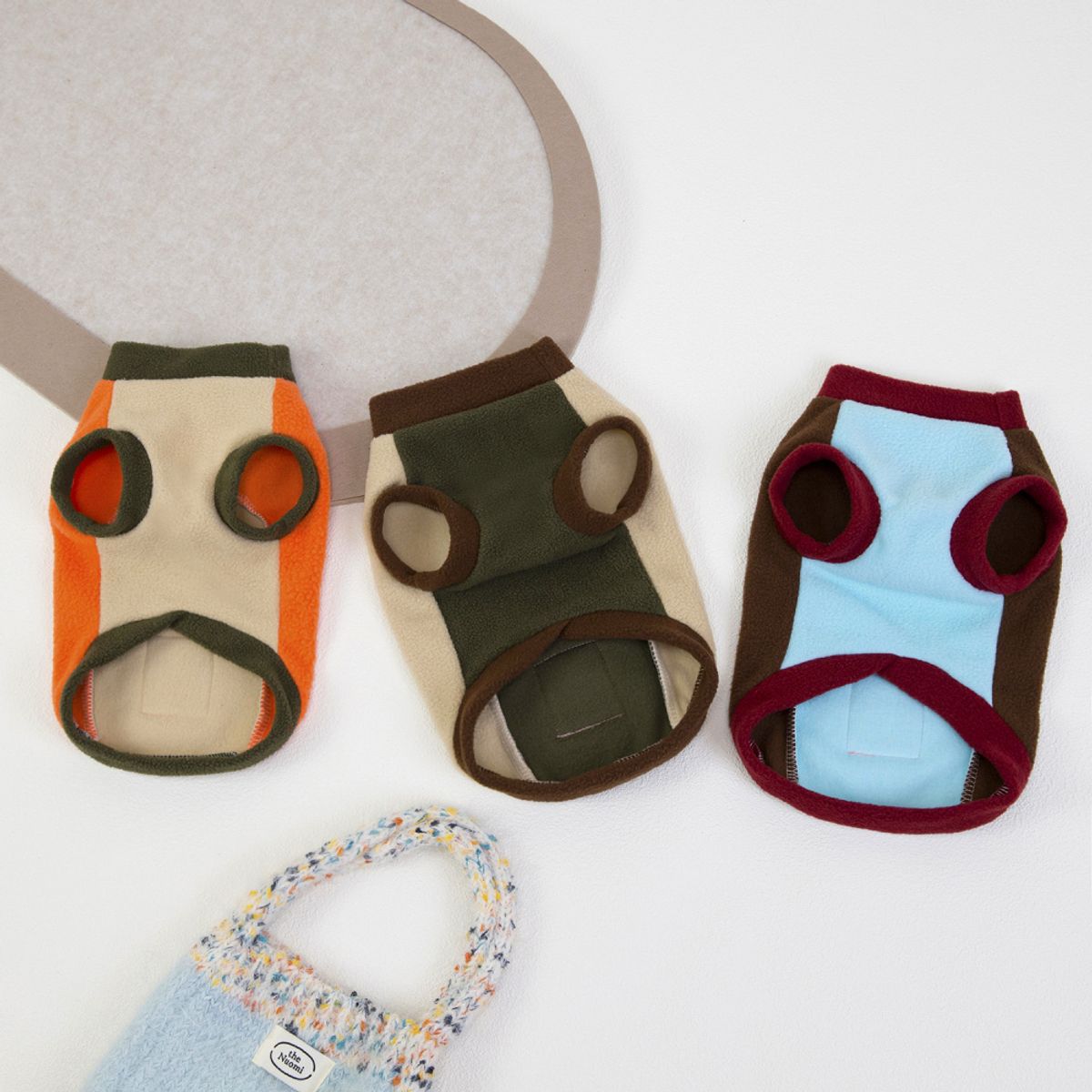 Fleece hundejakke Beige/Grønn