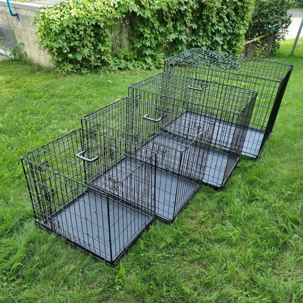 Hovedbilde X-Large sammenleggbart stålbur til hund (109x71x79cm)
