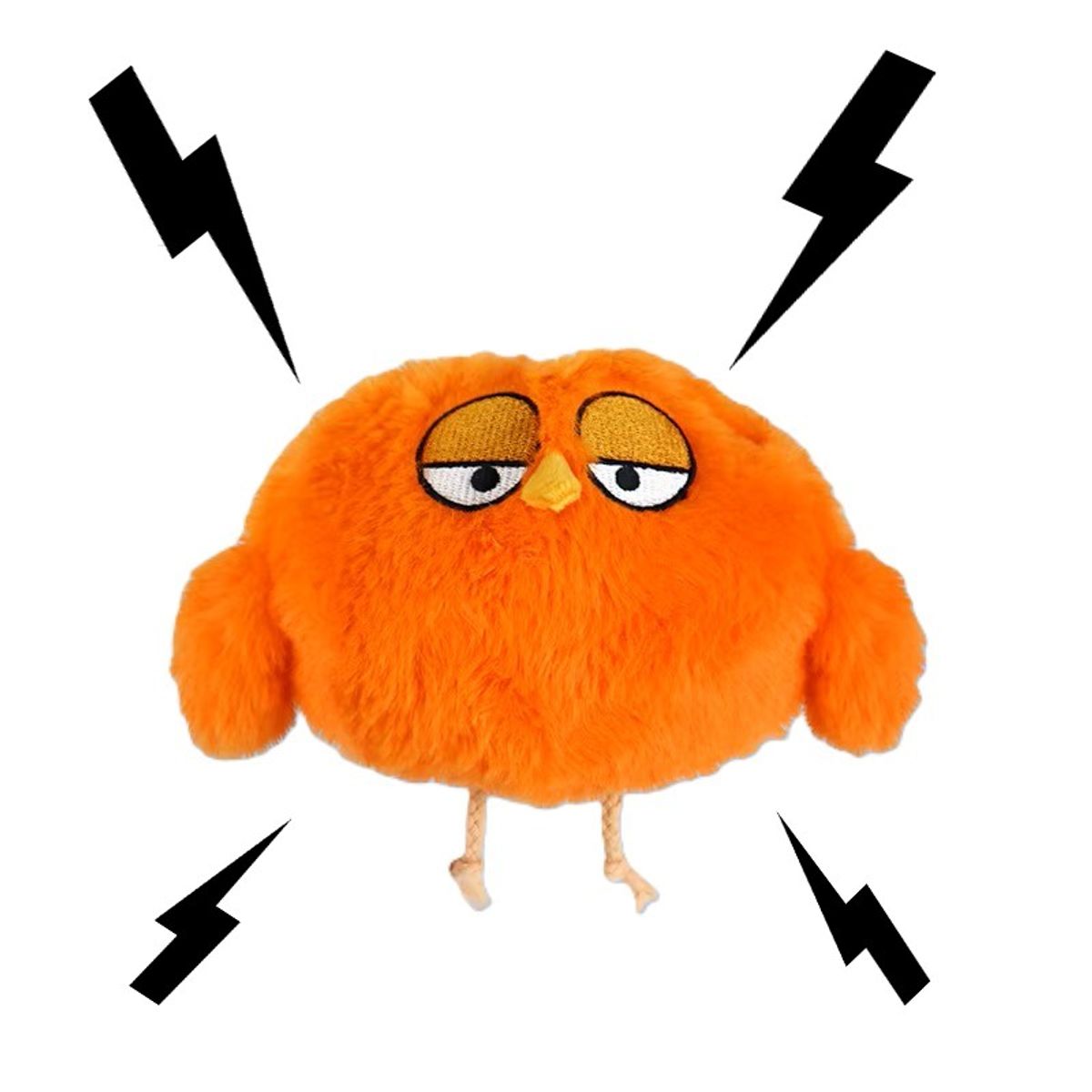 Hoppede og snakkende elektrisk hundeleke - oransj fugl