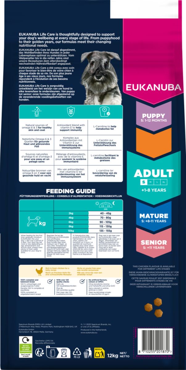 Eukanuba Adult Small Breed Kylling 12kg