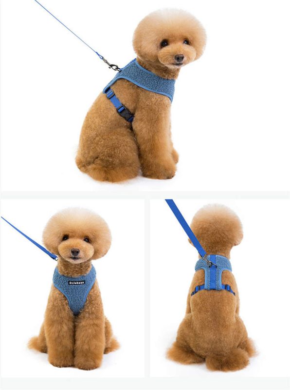 Blå Teddy hunde- og kattesele
