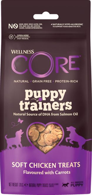 Hovedbilde Core puppy trainers kylling og gulrøtter - Godbit til valp